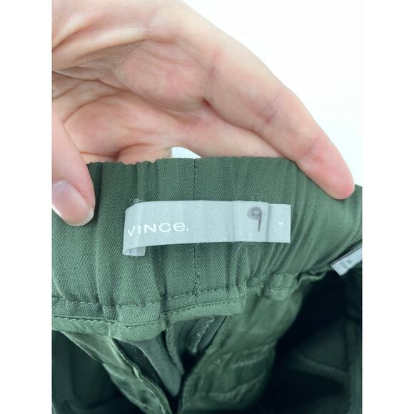 Vince Pants Womens Small Trouser Tapered Pull On Green Pleated Front - Picture 3 of 4